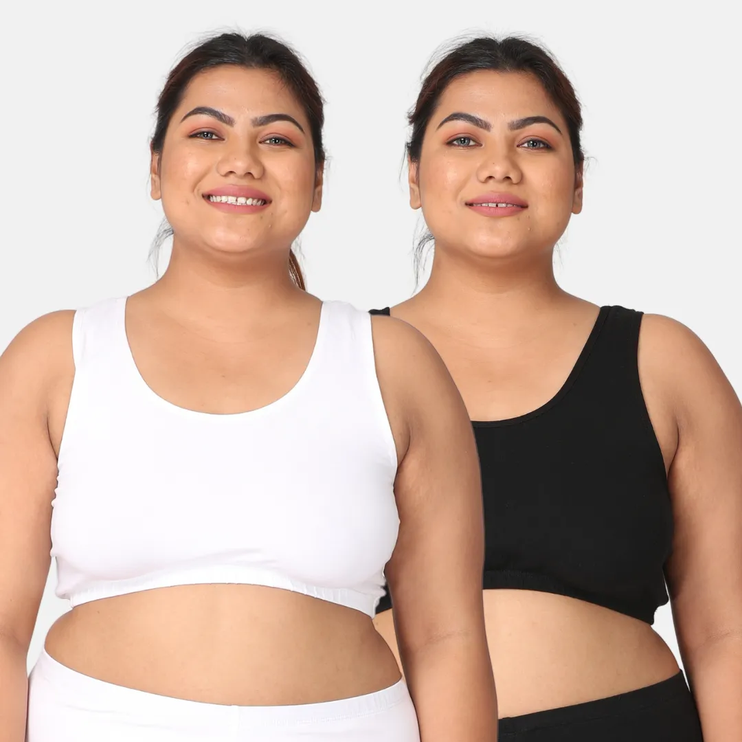 Sleep Bra For Large Bust | Lounge Bra For Large Bust | Non Padded | Non Wired | Full Coverage | Racerback | Pack Of 2 - Image 15