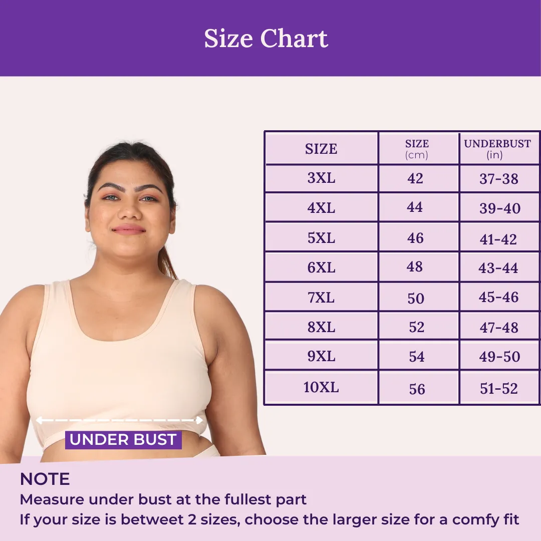 Sleep Bra For Large Bust | Lounge Bra For Large Bust | Non Padded | Non Wired | Full Coverage | Racerback | Pack Of 2 - Image 4