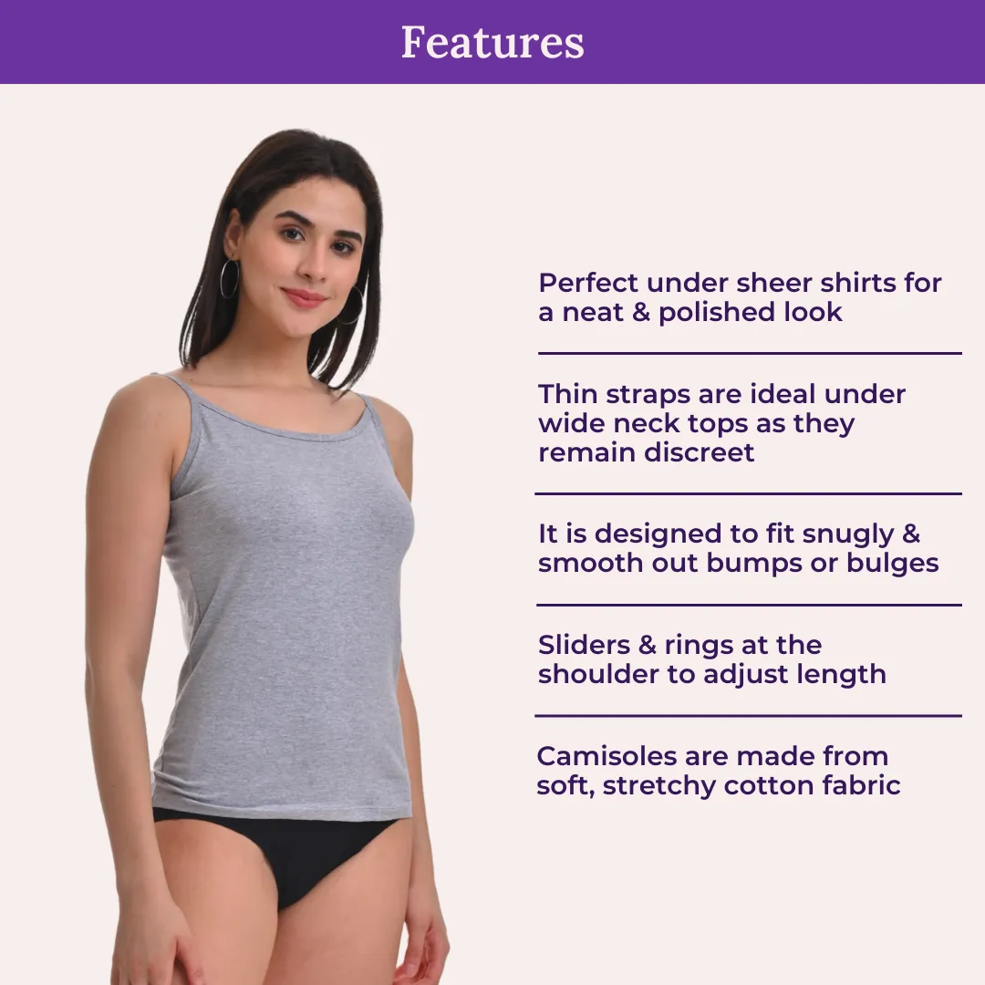 Women Camisole | Soft Adjustable Shoulder Elastic | Offers Full Coverage - Image 4