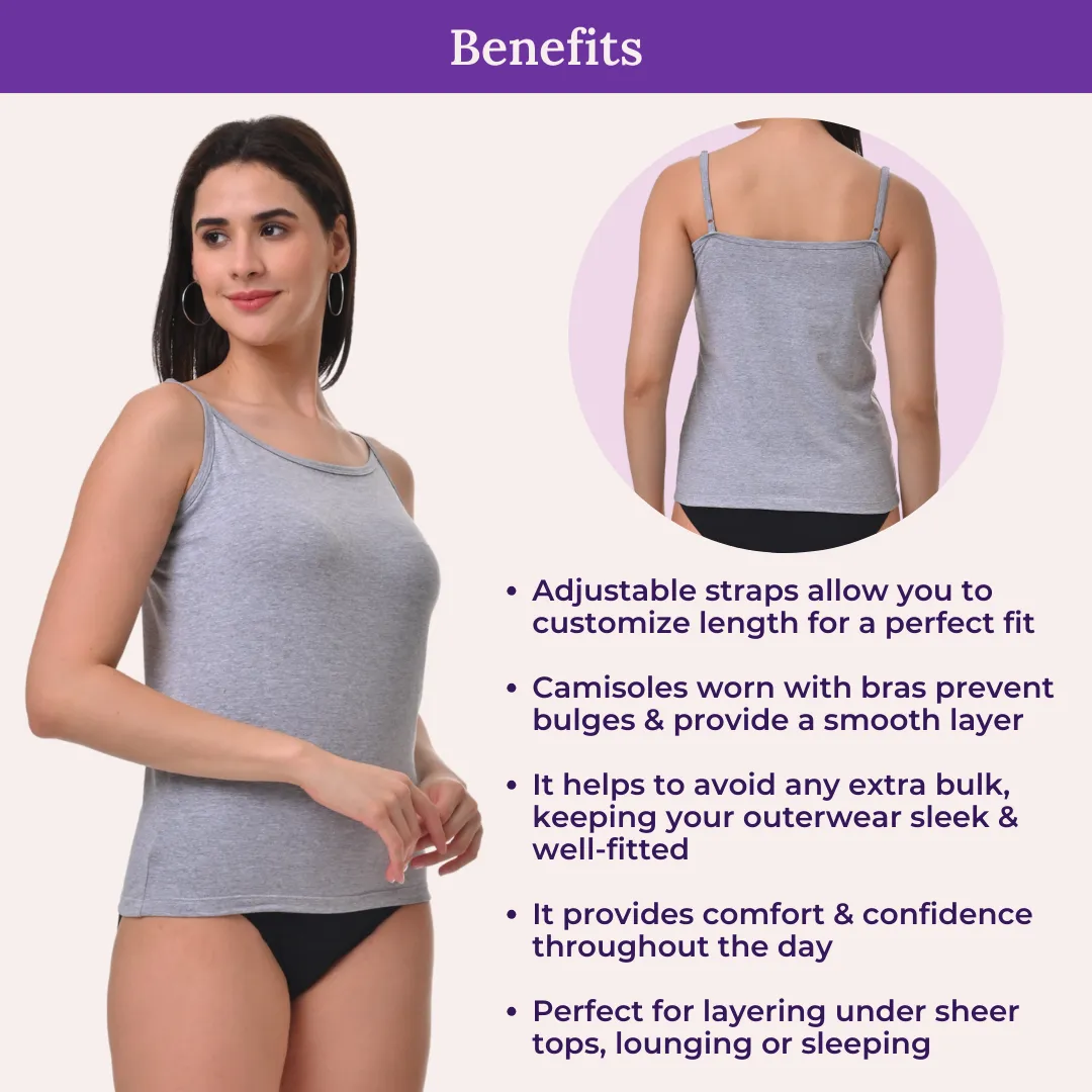 Women Camisole | Soft Adjustable Shoulder Elastic | Offers Full Coverage - Image 5