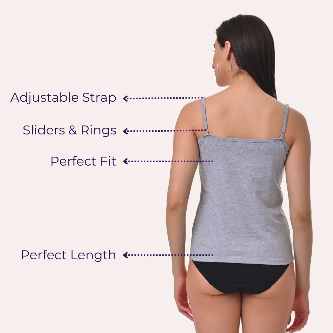 Women Camisole | Soft Adjustable Shoulder Elastic | Offers Full Coverage - Image 6