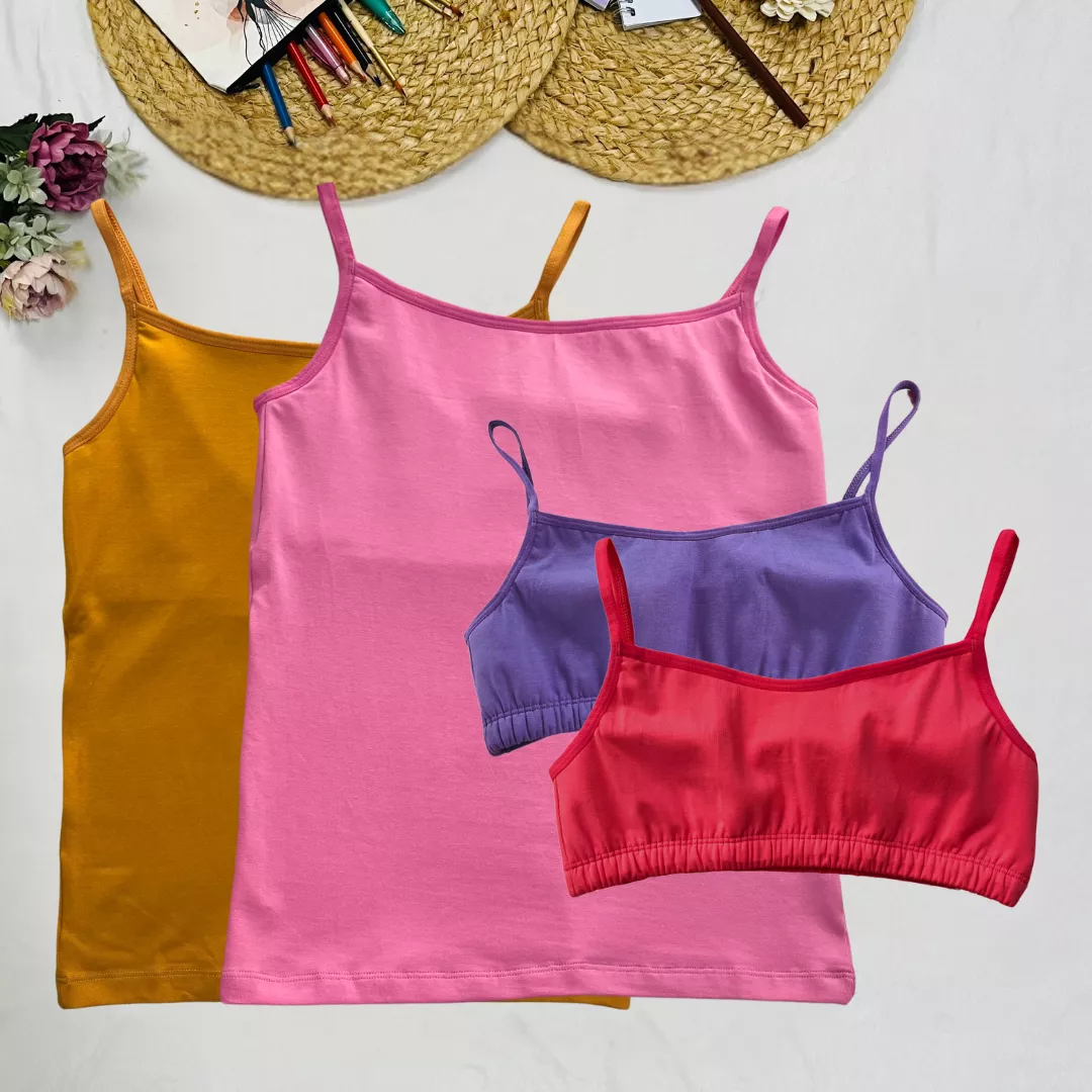 Starter Cami & Bra Combo | Flat Padding | Wireless | For Puberty - Image 10