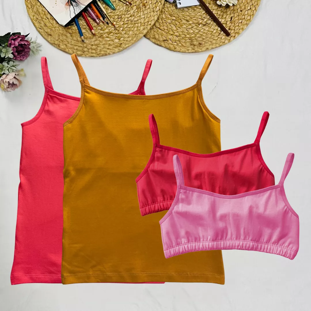 Starter Cami & Bra Combo | Flat Padding | Wireless | For Puberty - Image 12