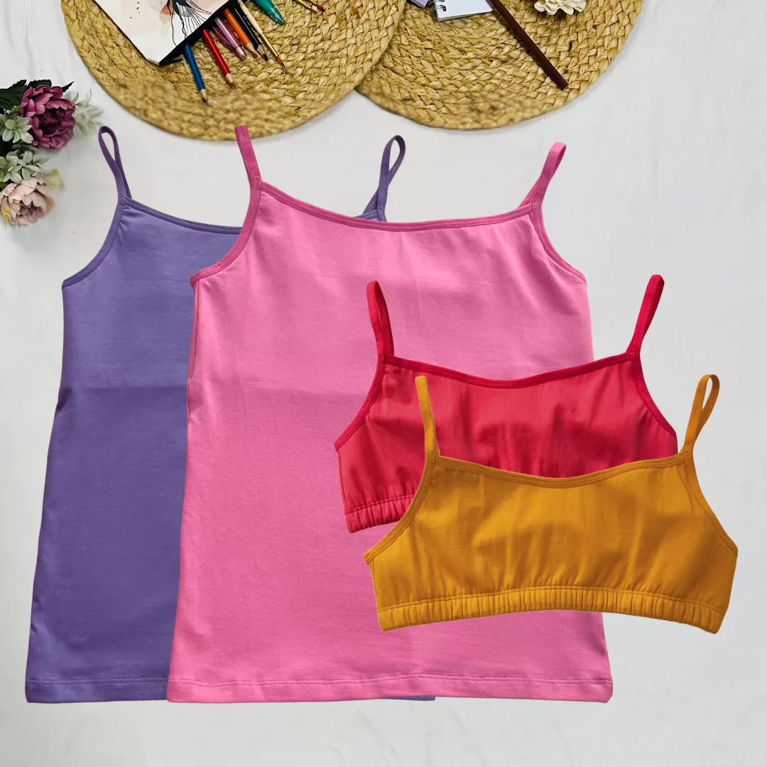 Starter Cami & Bra Combo | Flat Padding | Wireless | For Puberty - Image 17