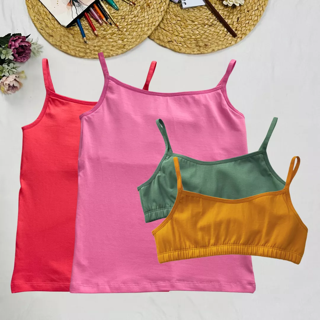 Starter Cami & Bra Combo | Flat Padding | Wireless | For Puberty - Image 18