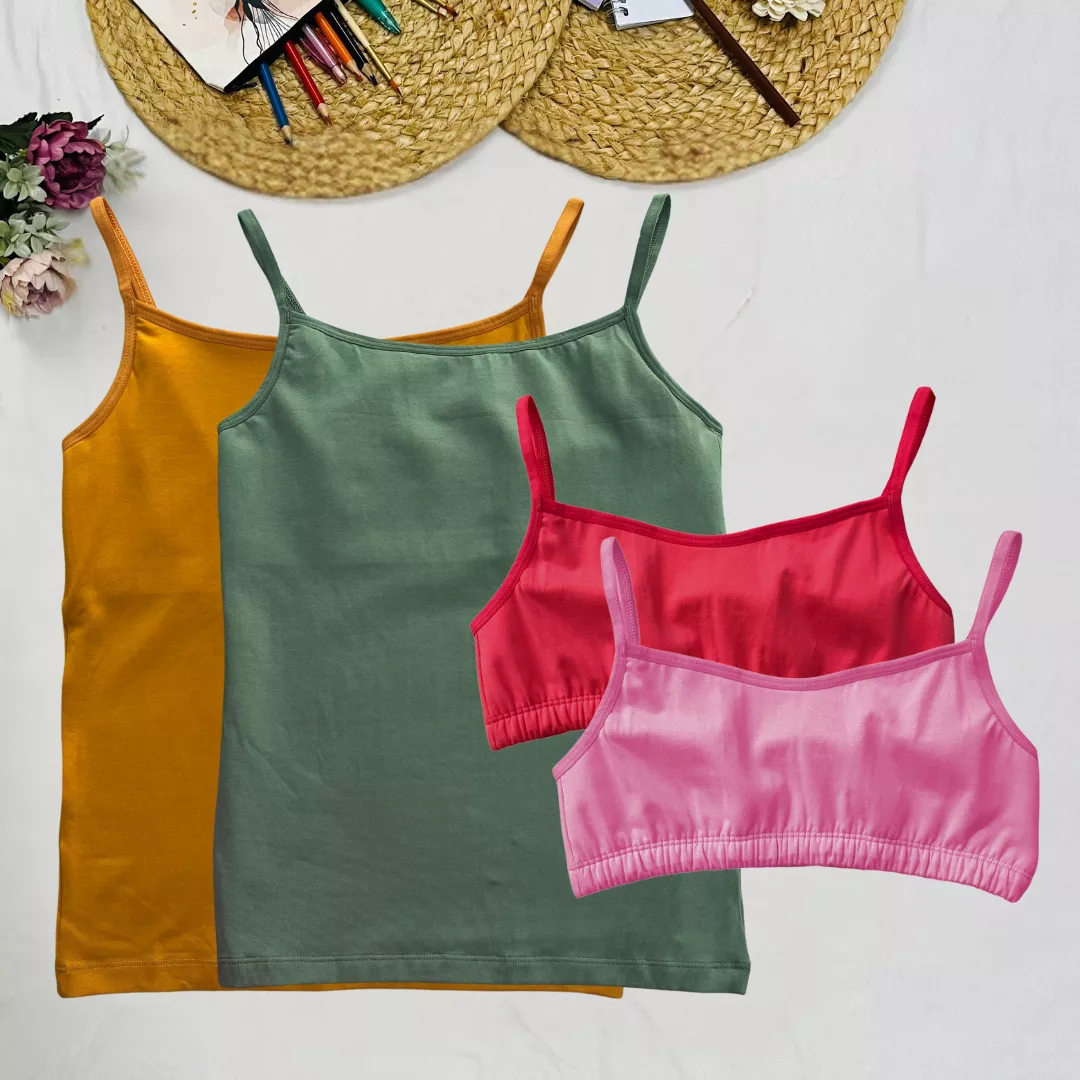 Starter Cami & Bra Combo | Flat Padding | Wireless | For Puberty - Image 20