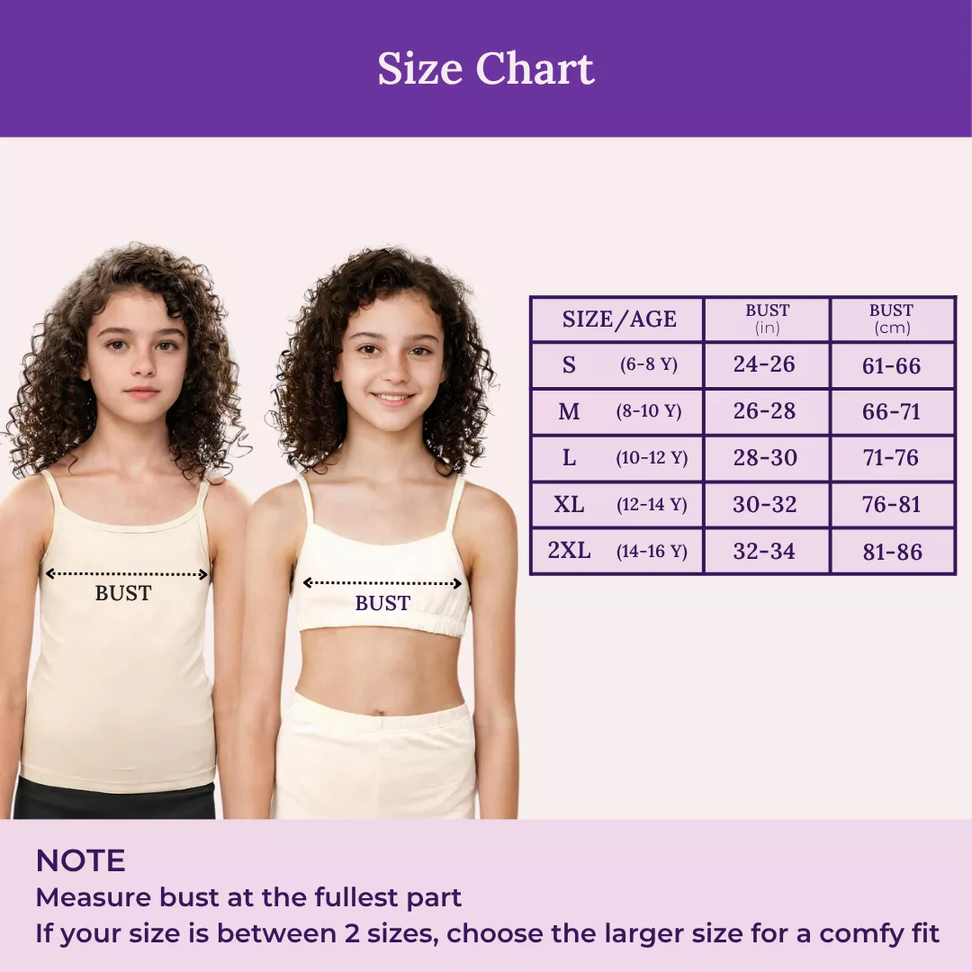 Starter Cami & Bra Combo | Flat Padding | Wireless | For Puberty - Image 3