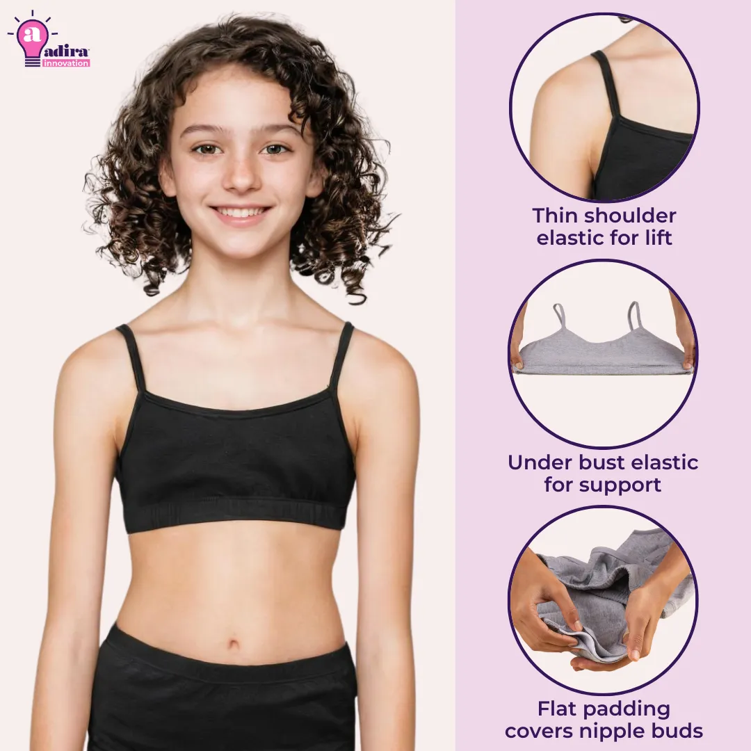 Starter Cami & Bra Combo | Flat Padding | Wireless | For Puberty - Image 6