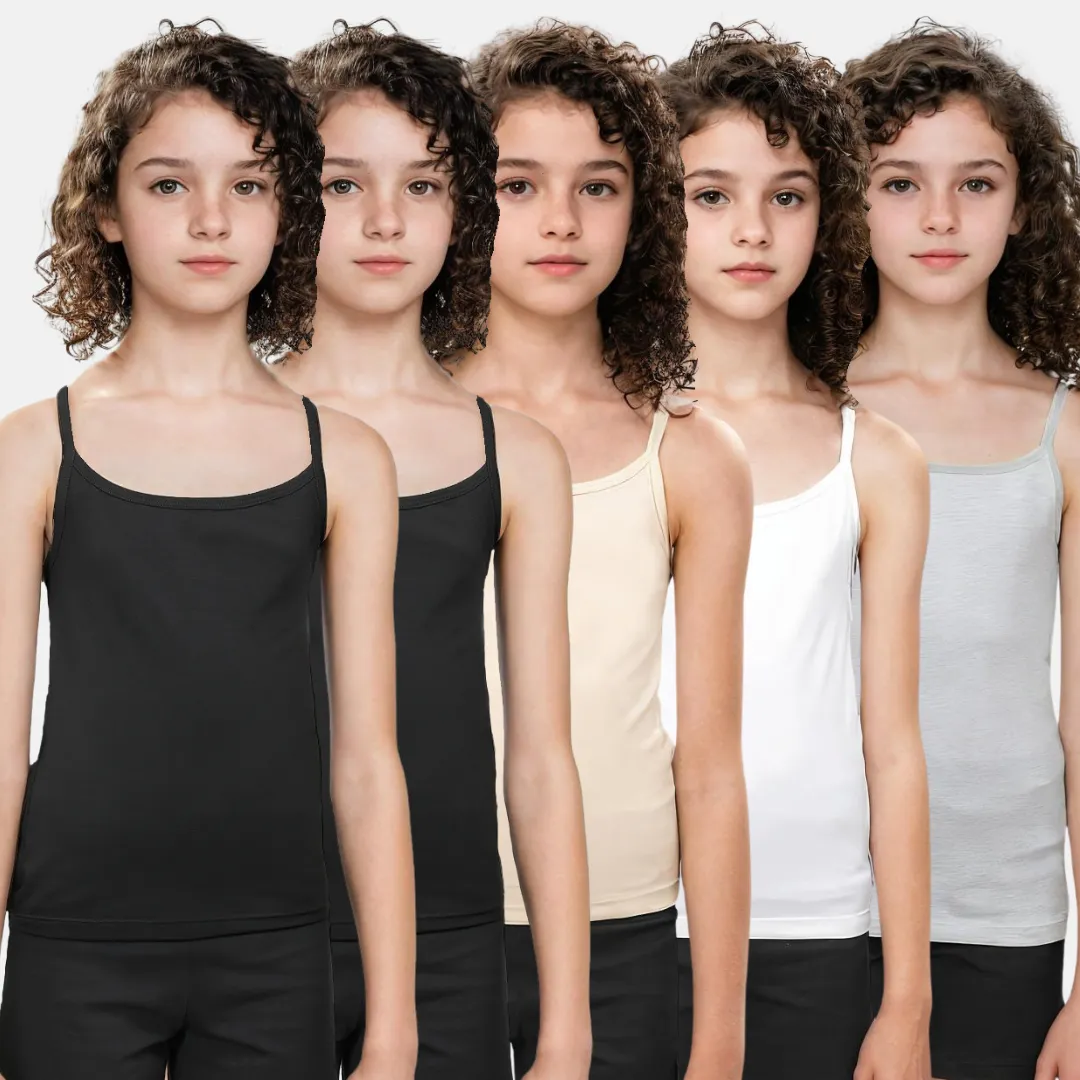 Teen Camisole | Flat Padded | Prevents Show Of Nipple Buds | Pack Of 5 - Image 16