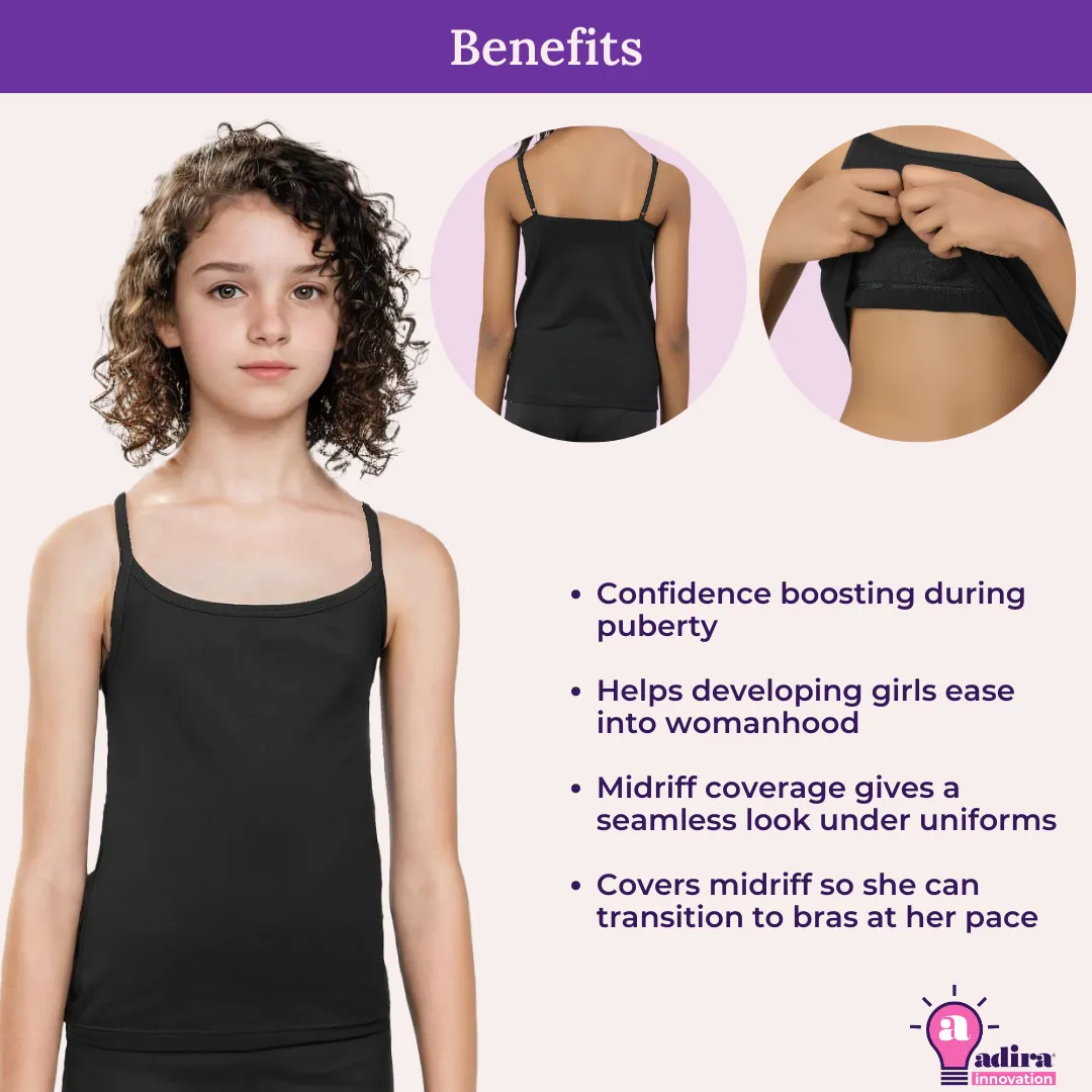 Teen Camisole | Flat Padded | Prevents Show Of Nipple Buds | Pack Of 5 - Image 8