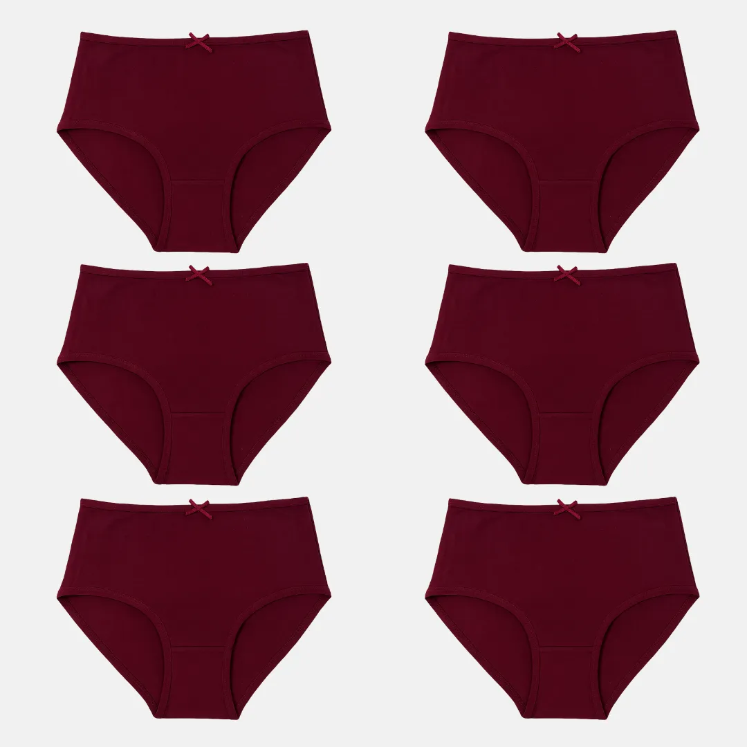 BrZee Hipsters For Teens | Lightweight Cotton-Elastane Fabric | Super Stretchy For Comfort | No Visible Panty Lines | Pack Of 6 - Image 13