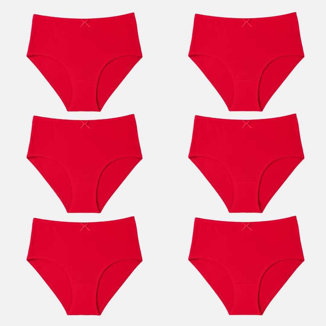 BrZee Hipsters For Teens | Lightweight Cotton-Elastane Fabric | Super Stretchy For Comfort | No Visible Panty Lines | Pack Of 6 - Image 14