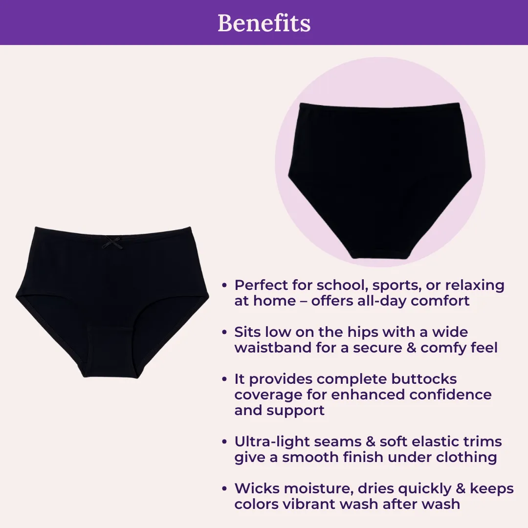 BrZee Hipsters For Teens | Lightweight Cotton-Elastane Fabric | Super Stretchy For Comfort | No Visible Panty Lines | Pack Of 6 - Image 5