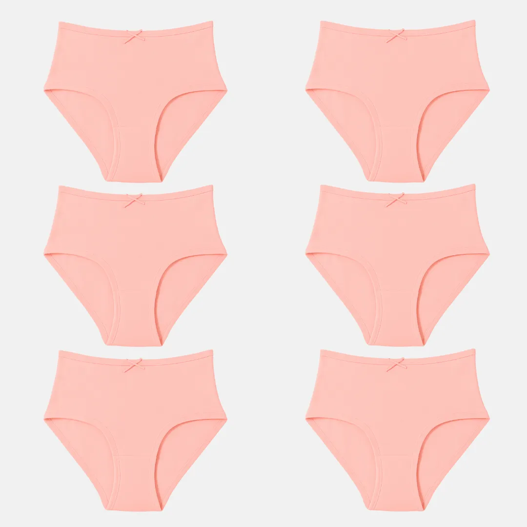 BrZee Hipsters For Teens | Lightweight Cotton-Elastane Fabric | Super Stretchy For Comfort | No Visible Panty Lines | Pack Of 6 - Image 9