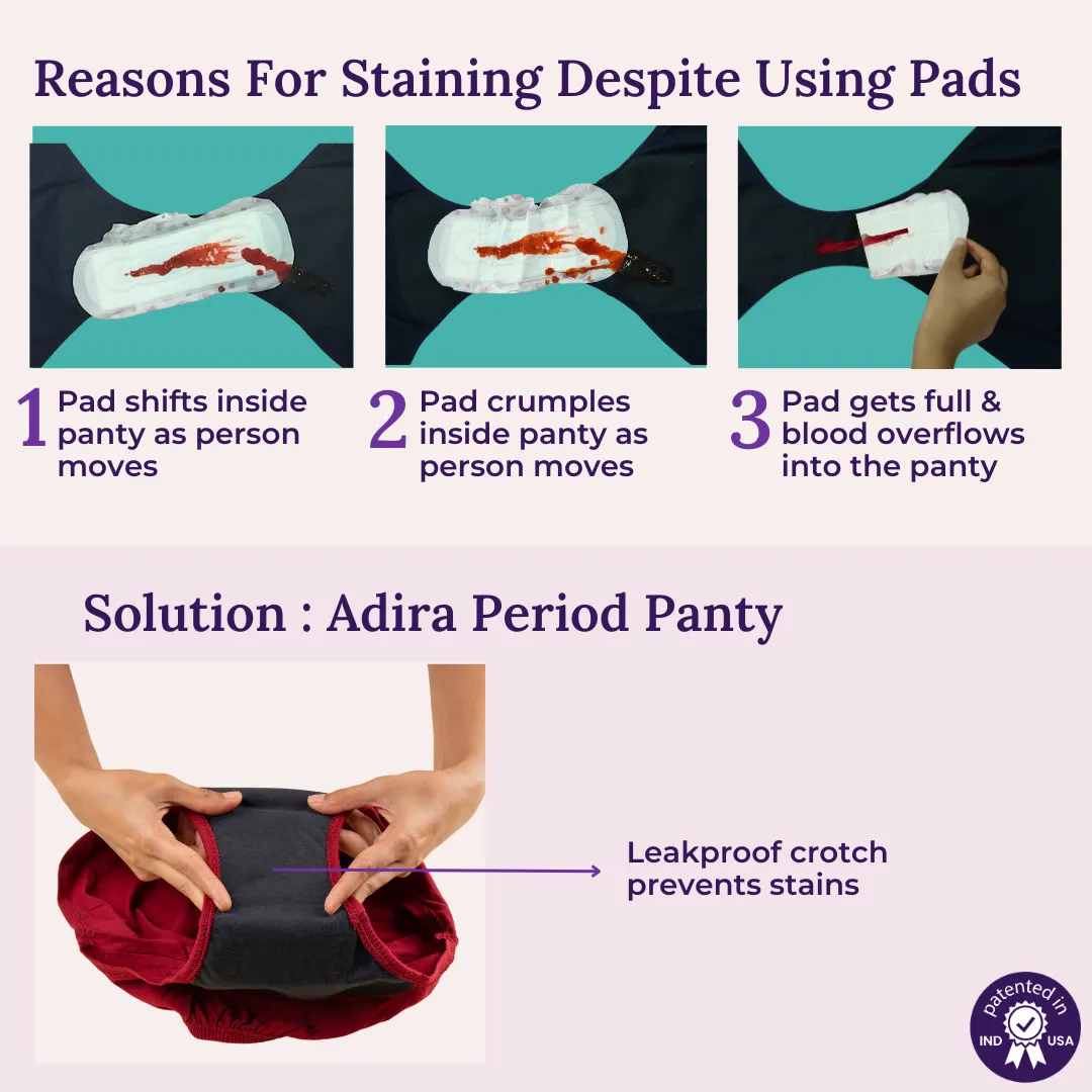 Medium Flow Period Panties For Teens | Ideal For Medium To Low Flow Days | Hipster Fit | Use with Pad for Hygiene | 3 Pack - Image 10