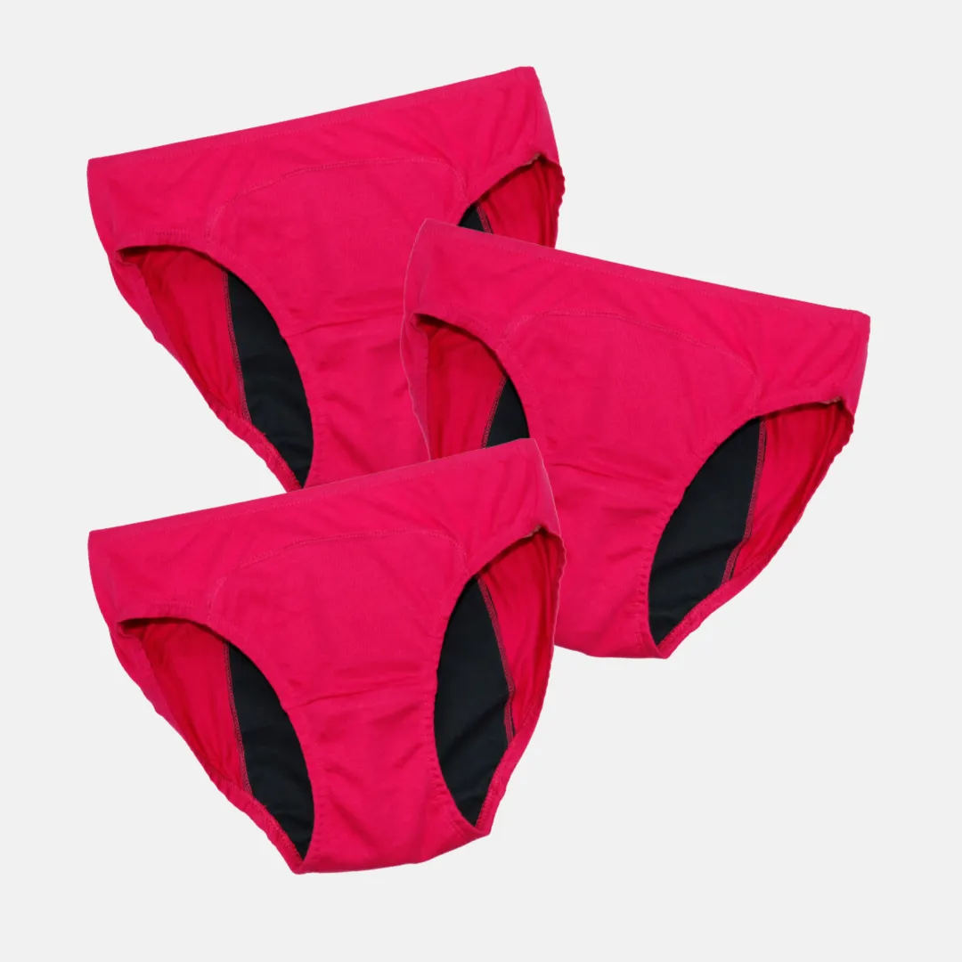 Medium Flow Period Panties For Teens | Ideal For Medium To Low Flow Days | Hipster Fit | Use with Pad for Hygiene | 3 Pack - Image 15