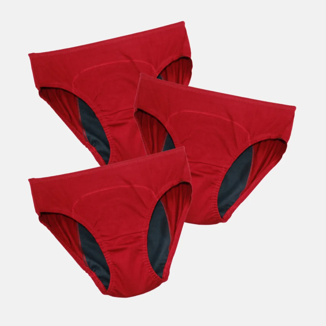 Medium Flow Period Panties For Teens | Ideal For Medium To Low Flow Days | Hipster Fit | Use with Pad for Hygiene | 3 Pack - Image 16