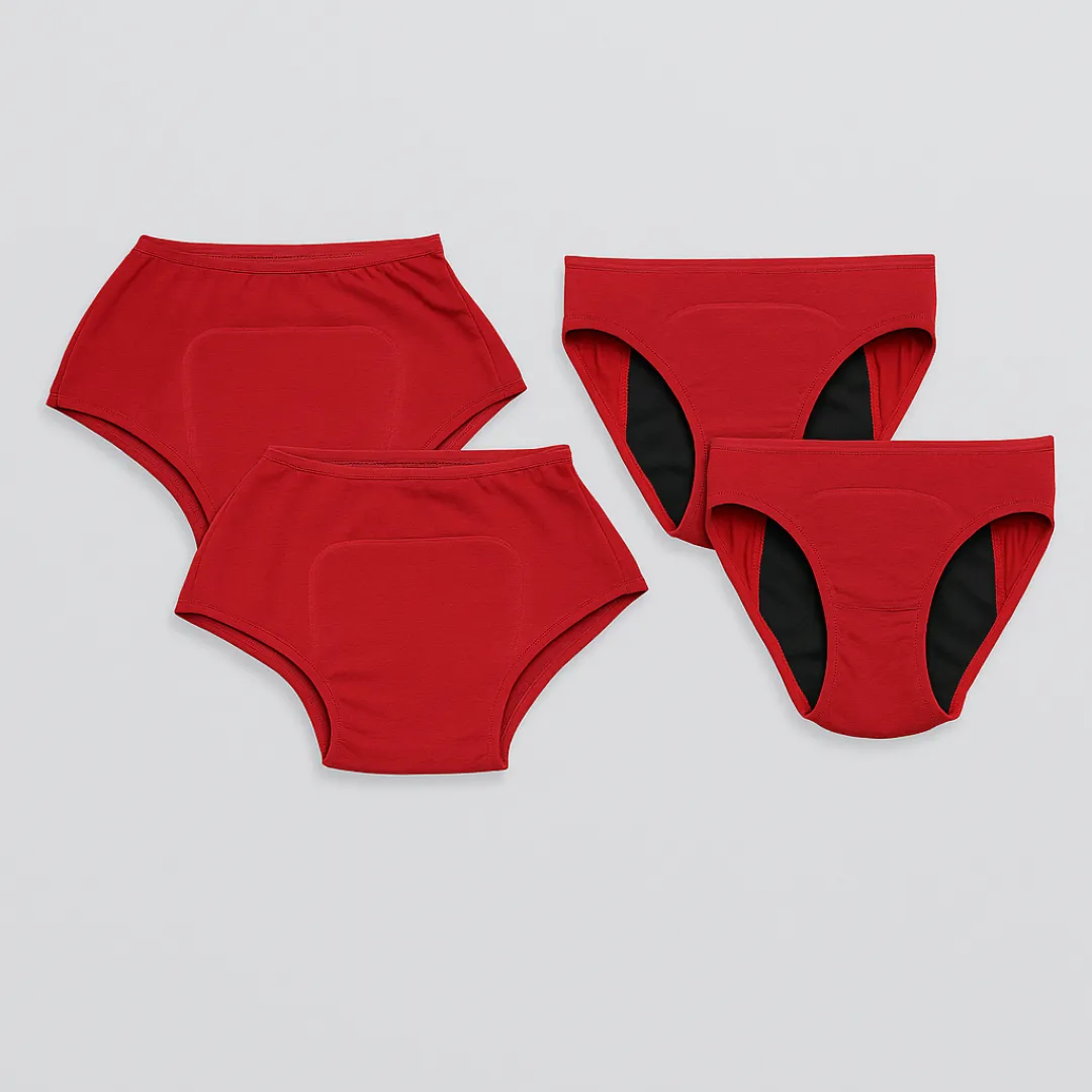 Adira Period Panty Combo – 2 Boxers + 2 Hipsters For Teens | Leakproof, Pad-Supporting Comfort For Heavy & Light Flow - Image 11