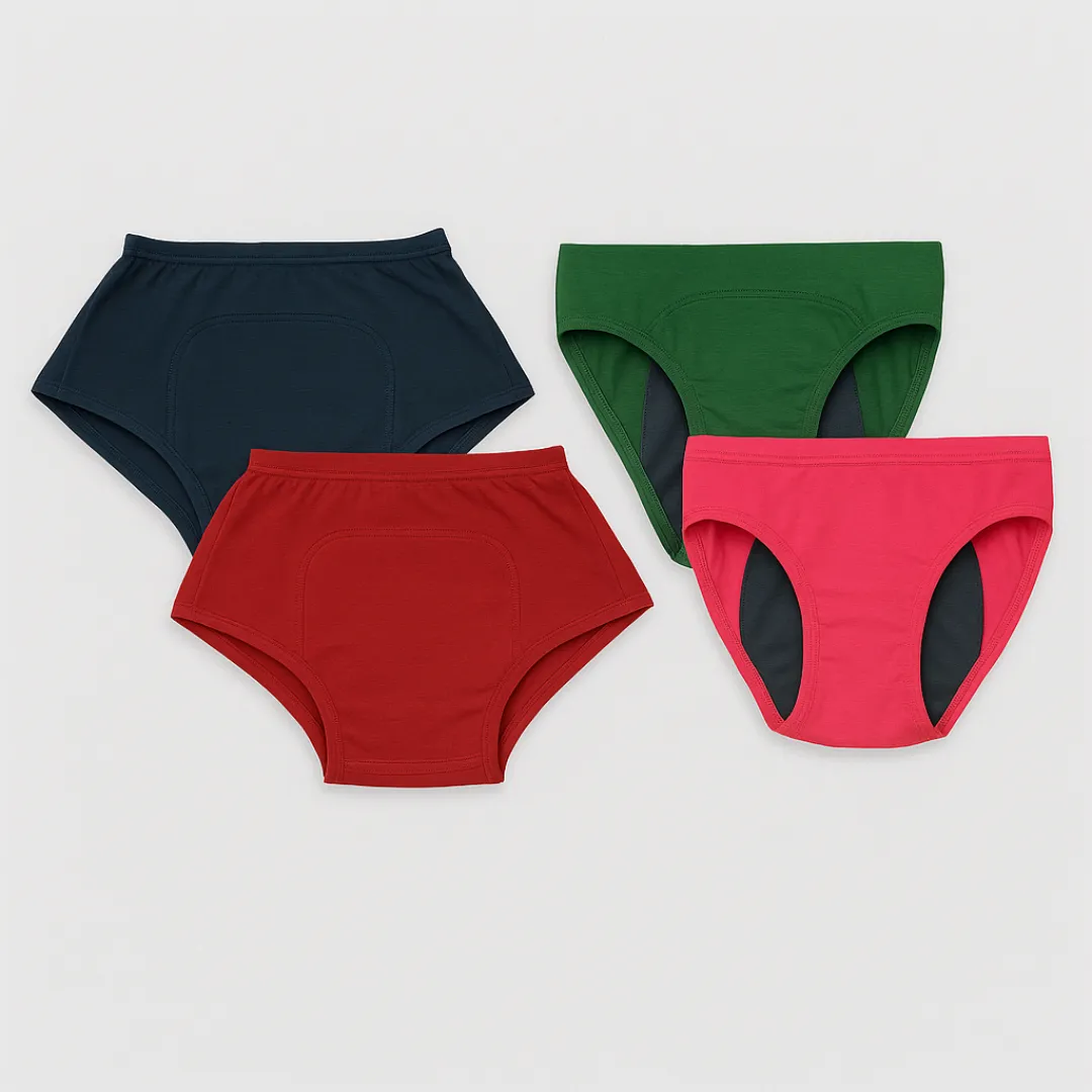 Adira Period Panty Combo – 2 Boxers + 2 Hipsters For Teens | Leakproof, Pad-Supporting Comfort For Heavy & Light Flow - Image 12