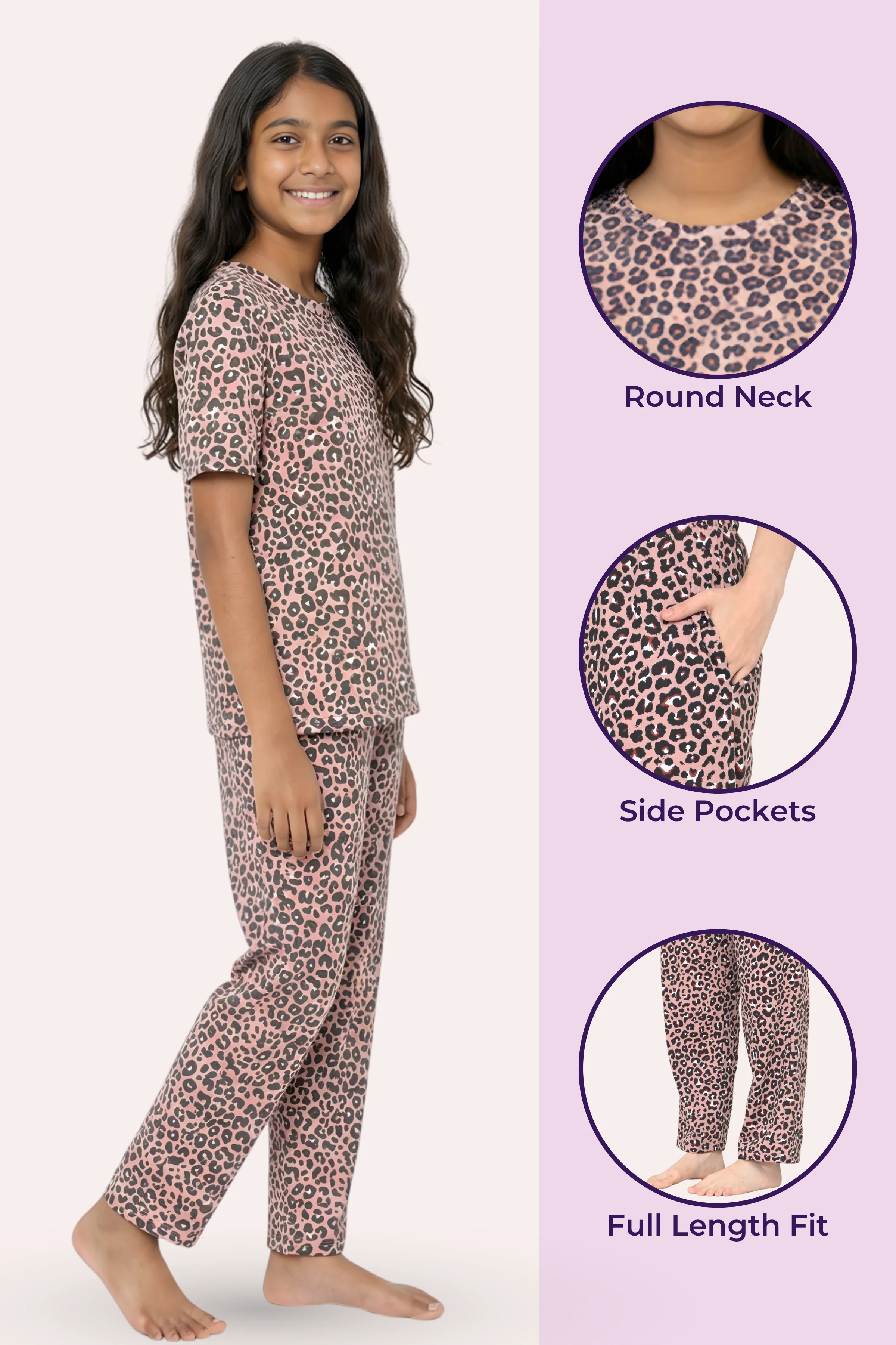 Pyjama Set | T-shirt & Pyjama | Cotton Blend | Relaxed Fit | Elasticated Waistband - Image 2