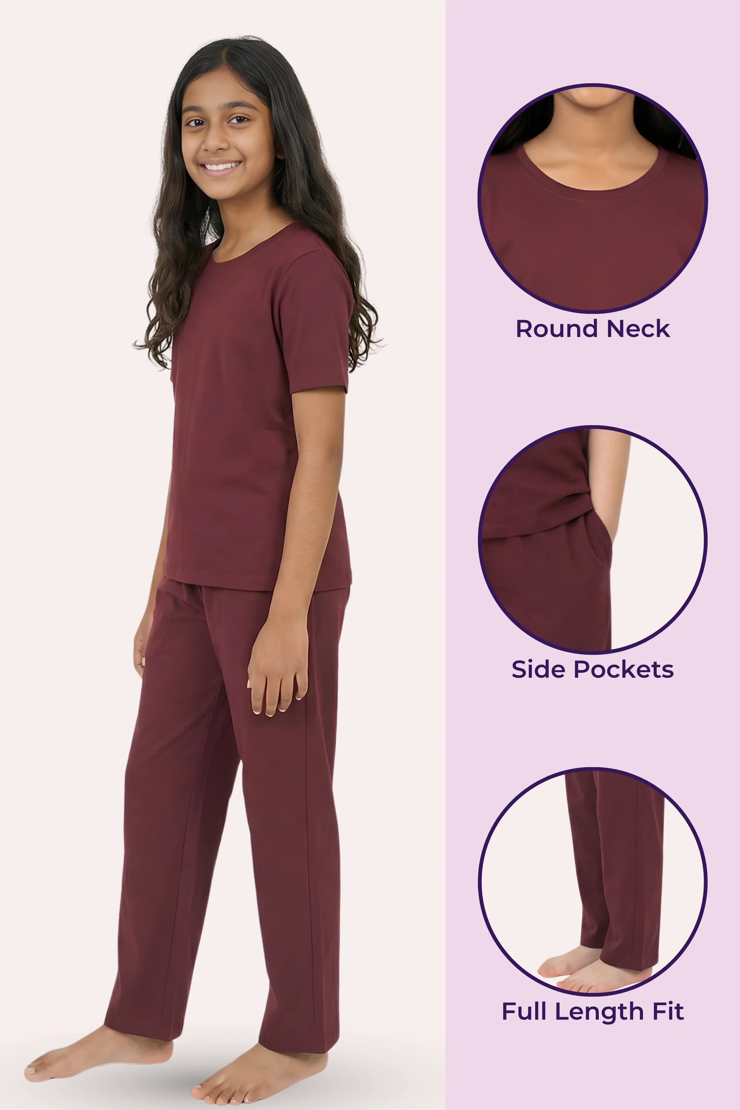 Pyjama Set | T-shirt & Pyjama | Cotton Blend | Relaxed Fit | Elasticated Waistband - Image 2