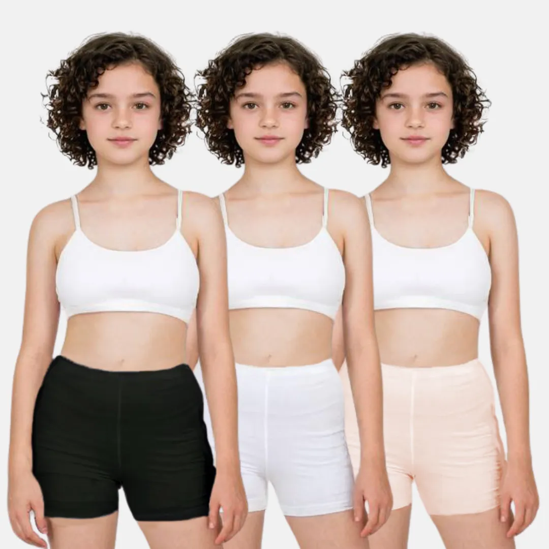Teen Shorties | Thigh Length | High Waist | Full Coverage | Chafe Free | 3 Pack - Image 10
