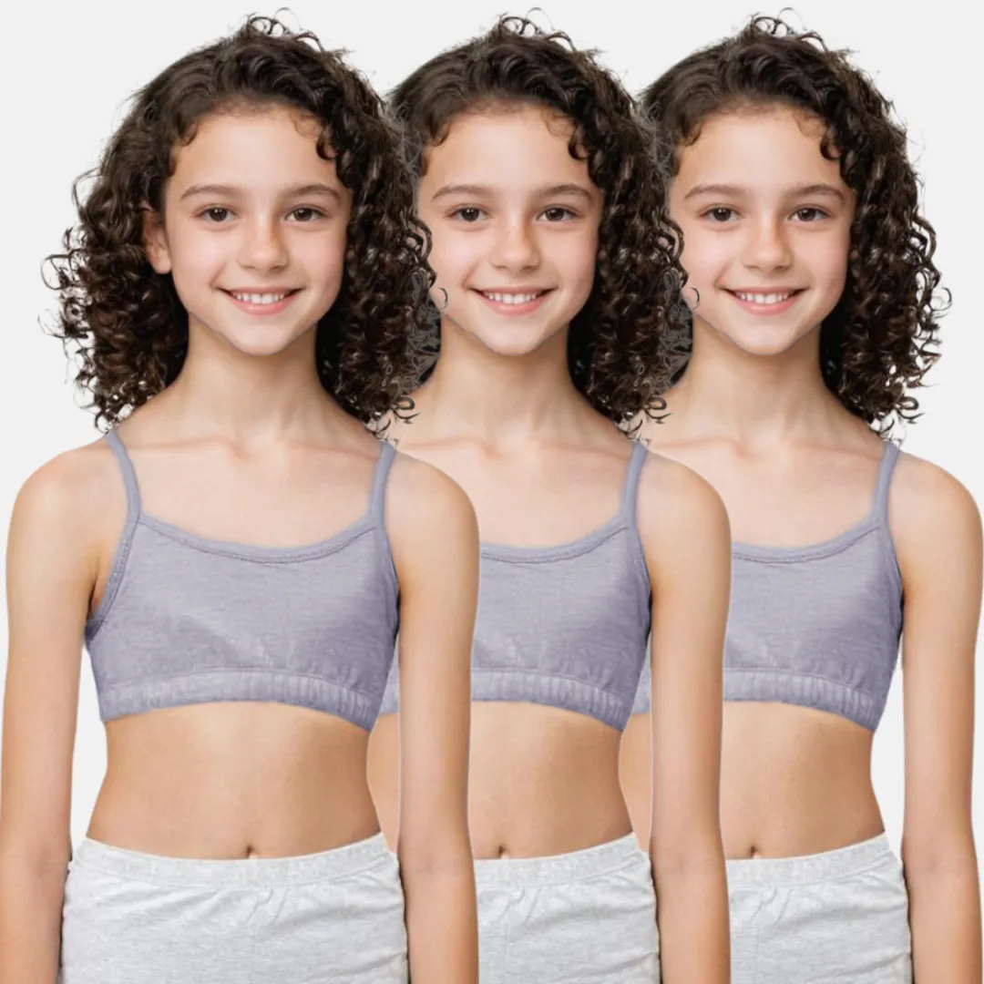 Teenager Bra | Teenager Cotton Bra | Wireless Bra | Flat Padded | Slip On | Pack Of 3 - Image 12