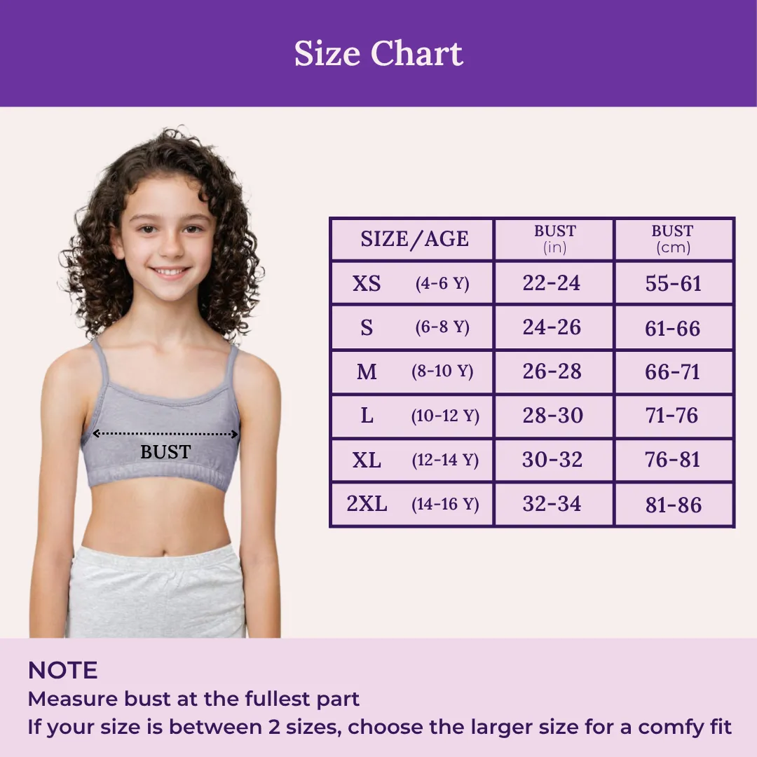 Teenager Bra | Teenager Cotton Bra | Wireless Bra | Flat Padded | Slip On | Pack Of 3 - Image 3