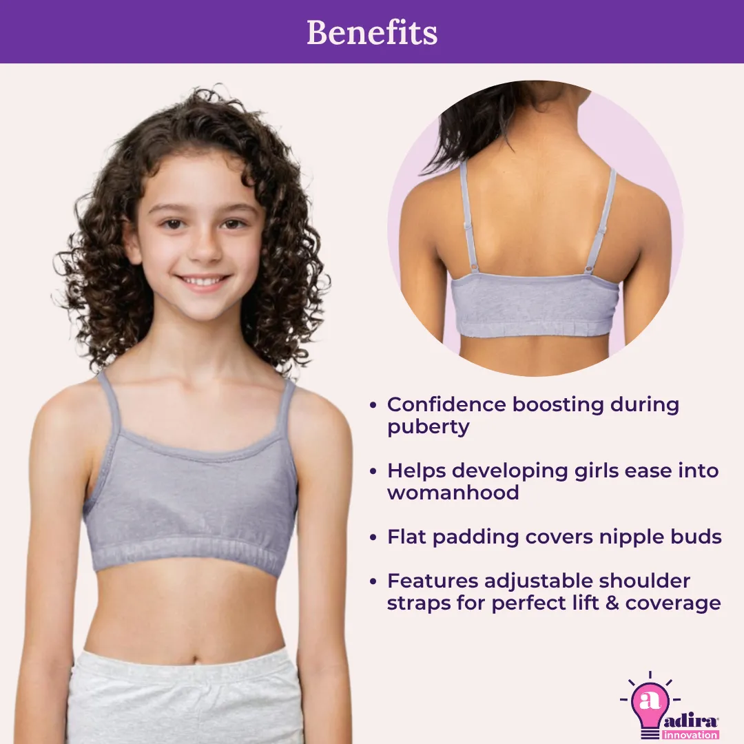 Teenager Bra | Teenager Cotton Bra | Wireless Bra | Flat Padded | Slip On | Pack Of 3 - Image 7