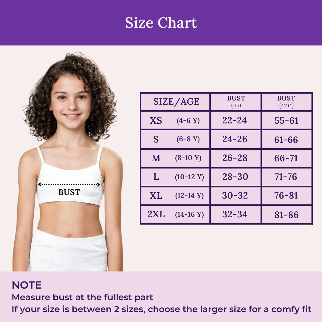 Training Bra | Puberty Training Bra | Beginner Training Bra | Non Wired | Pack Of 4 - Image 3