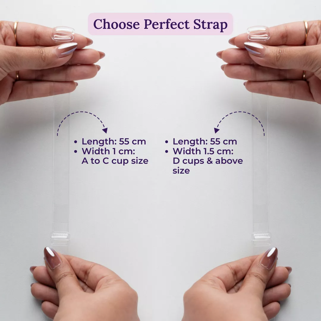 Transparent Bra Strap | Skin-Safe Material | Adjustable Length | Invisible Design | Easy To Attach | Pack Of 2 - Image 5