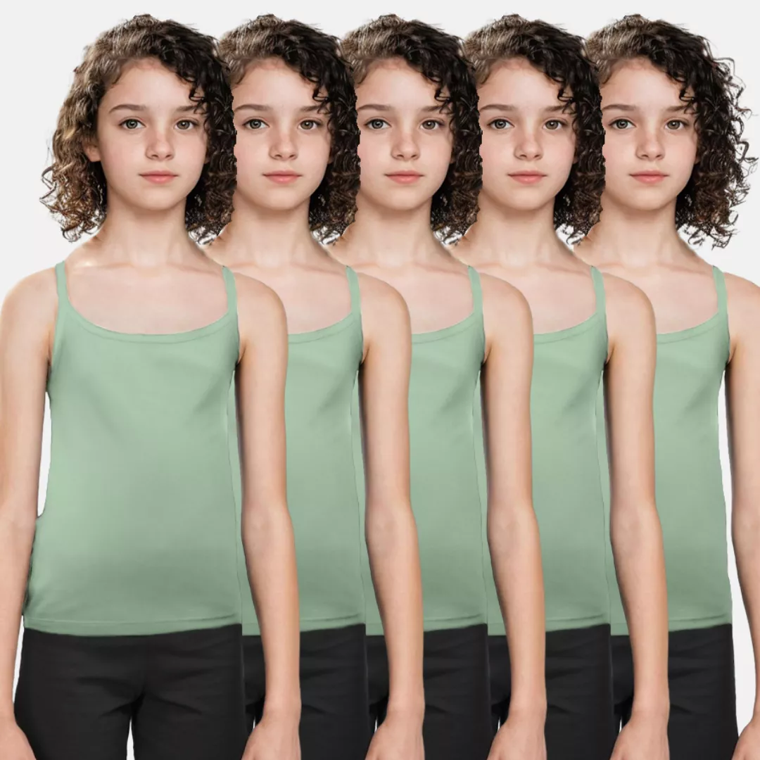 Teen Camisole | Flat Padded | Prevents Show Of Nipple Buds | Pack Of 5 - Image 14