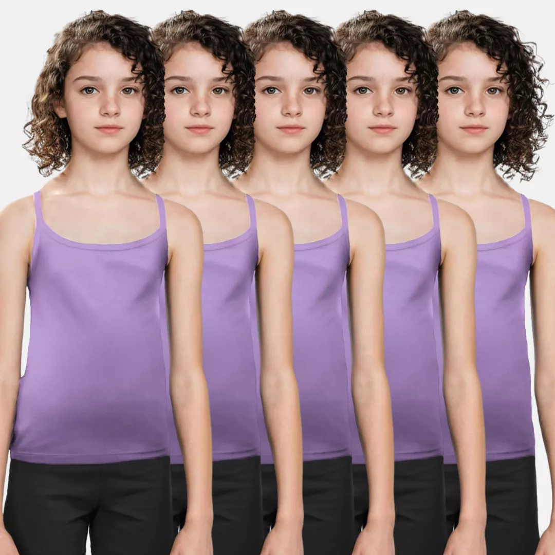 Teen Camisole | Flat Padded | Prevents Show Of Nipple Buds | Pack Of 5 - Image 17