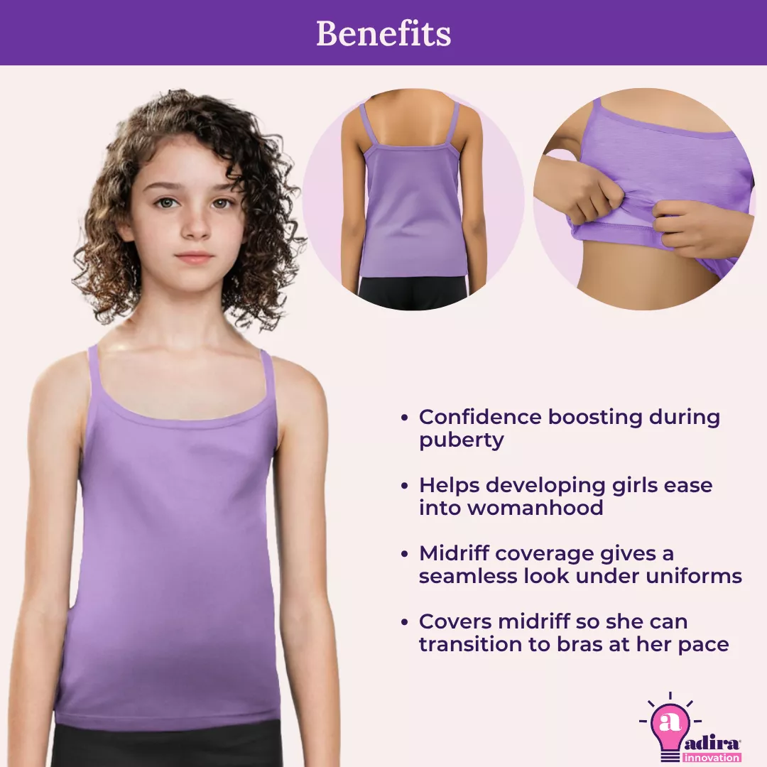 Teen Camisole | Flat Padded | Prevents Show Of Nipple Buds | Pack Of 5 - Image 8