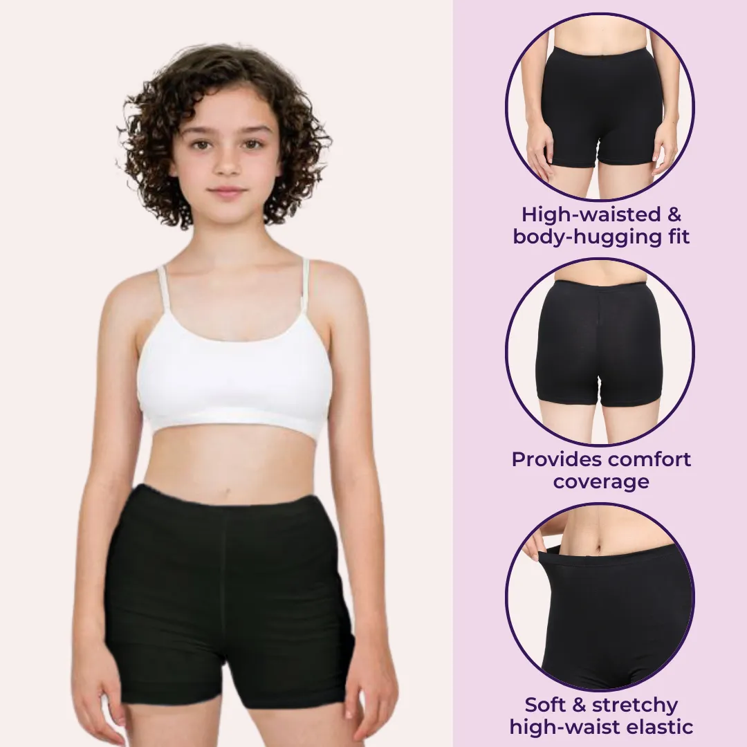 Under Dress Shorts | Full Hip Coverage | Prevents Inner Thigh Chafing | 2 Pack - Image 6