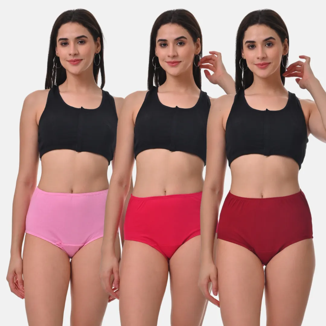 Hygiene Panties | High Waist | Brief Fit | Prevents UTIs | Pack Of 3 - Image 10