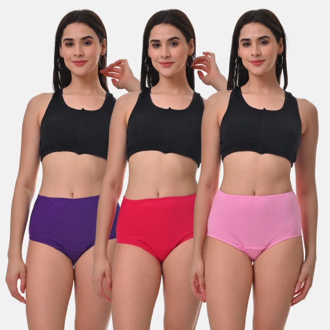 Hygiene Panties | High Waist | Brief Fit | Prevents UTIs | Pack Of 3 - Image 11