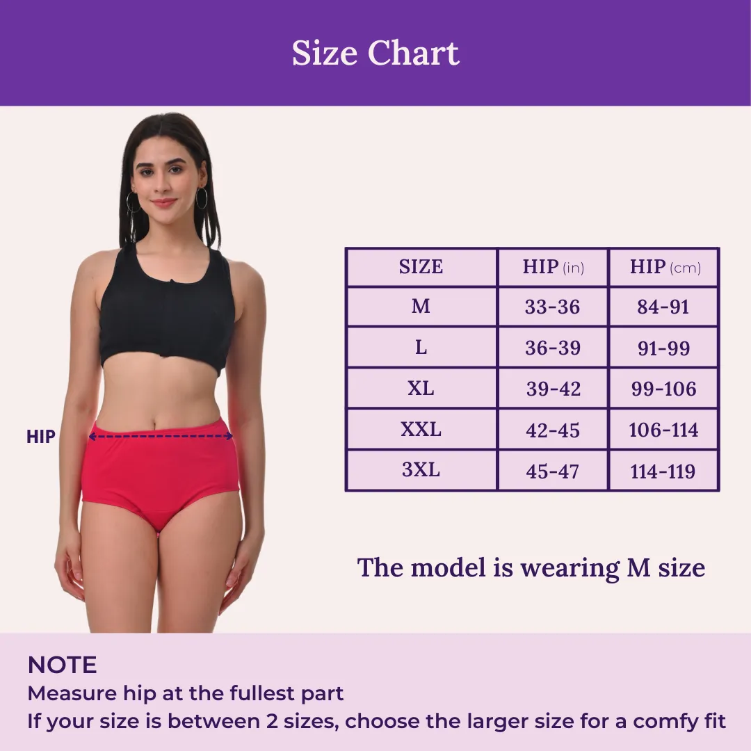 Hygiene Panties | High Waist | Brief Fit | Prevents UTIs | Pack Of 3 - Image 3