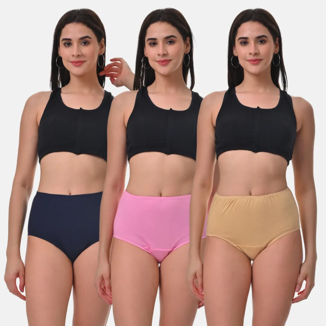 Hygiene Panties | High Waist | Brief Fit | Prevents UTIs | Pack Of 3 - Image 8