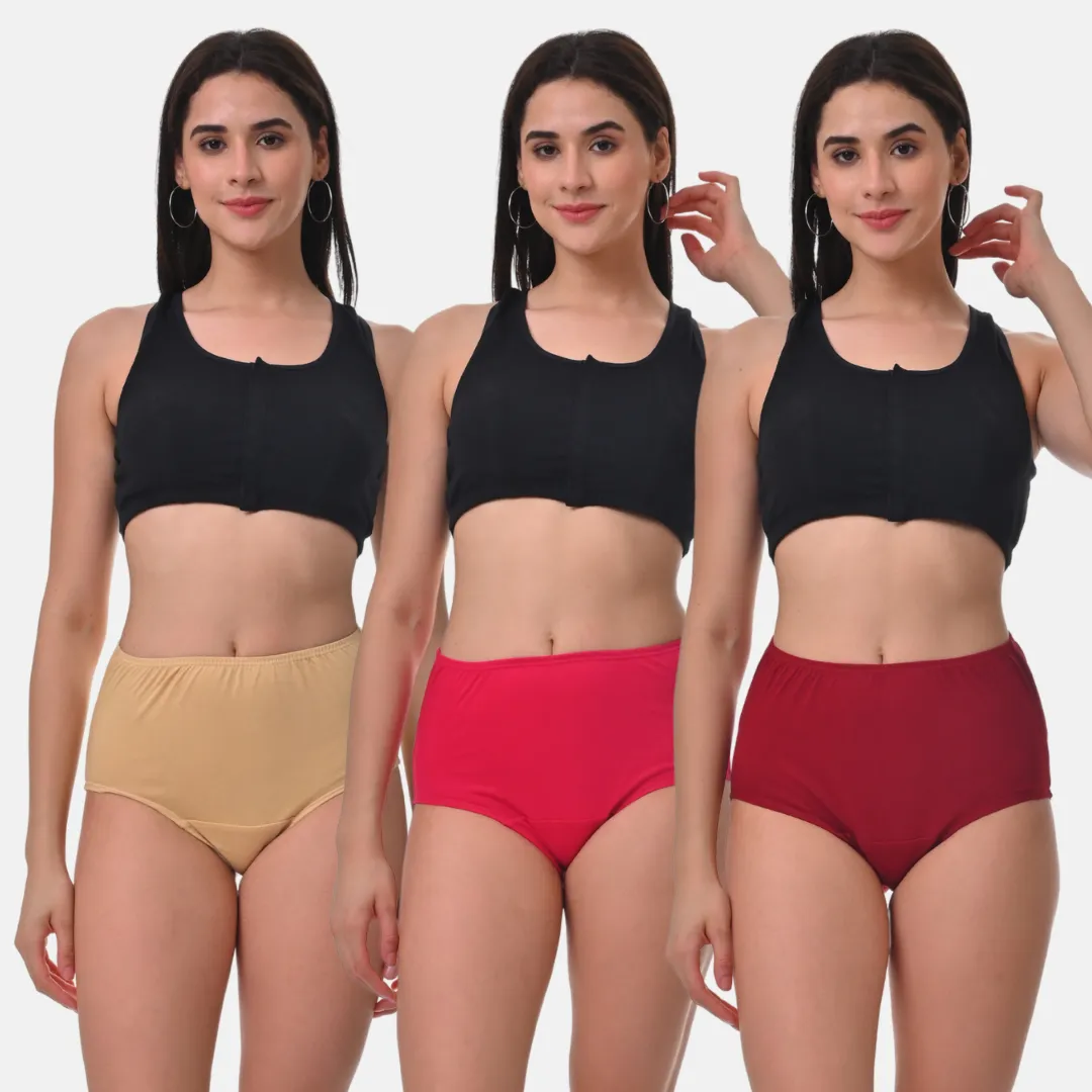 Hygiene Panties | High Waist | Brief Fit | Prevents UTIs | Pack Of 3 - Image 9