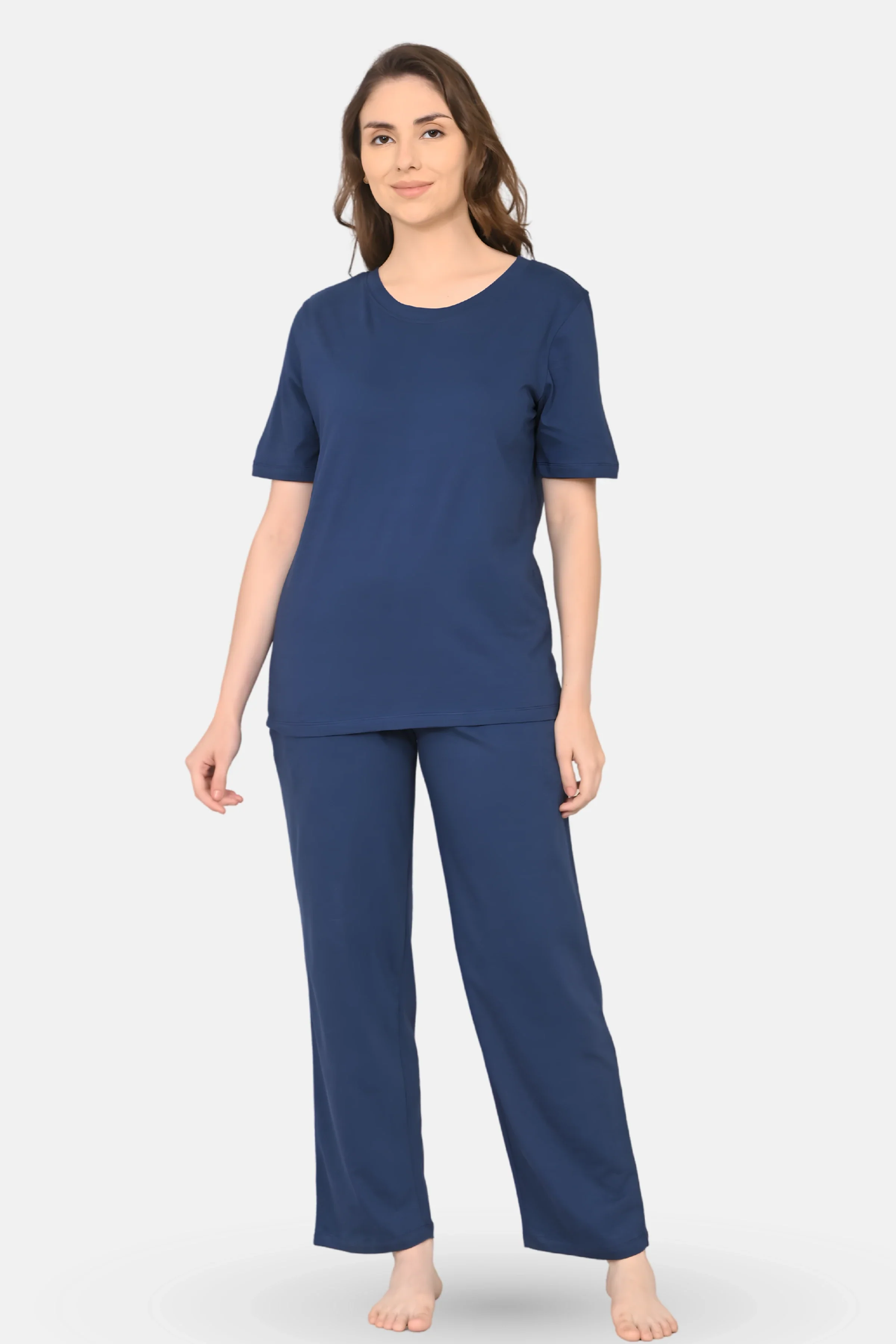 Pyjama Set | T-shirt & Pyjama | Cotton Blend | Relaxed Fit | Elasticated Waistband