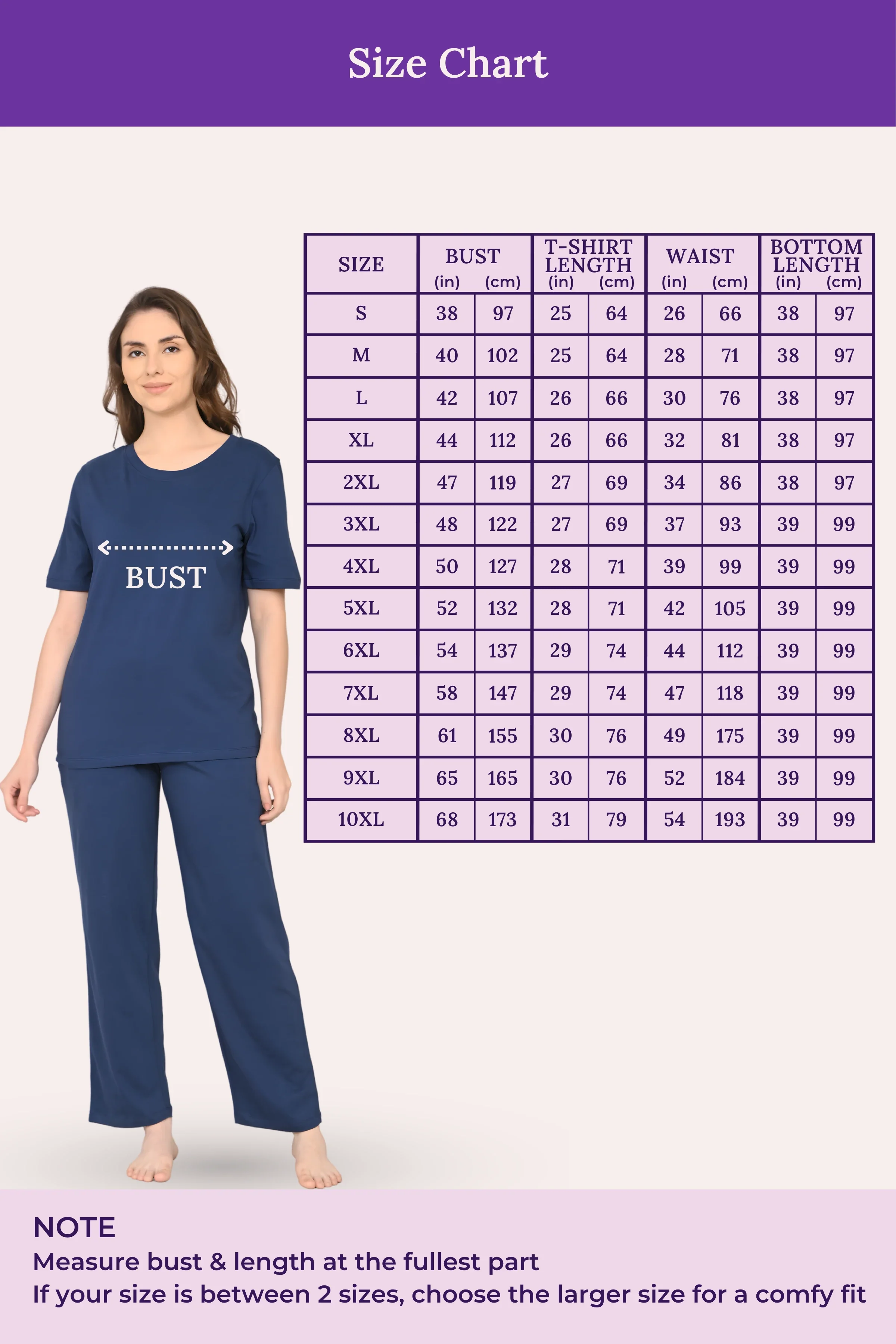 Pyjama Set | T-shirt & Pyjama | Cotton Blend | Relaxed Fit | Elasticated Waistband - Image 3