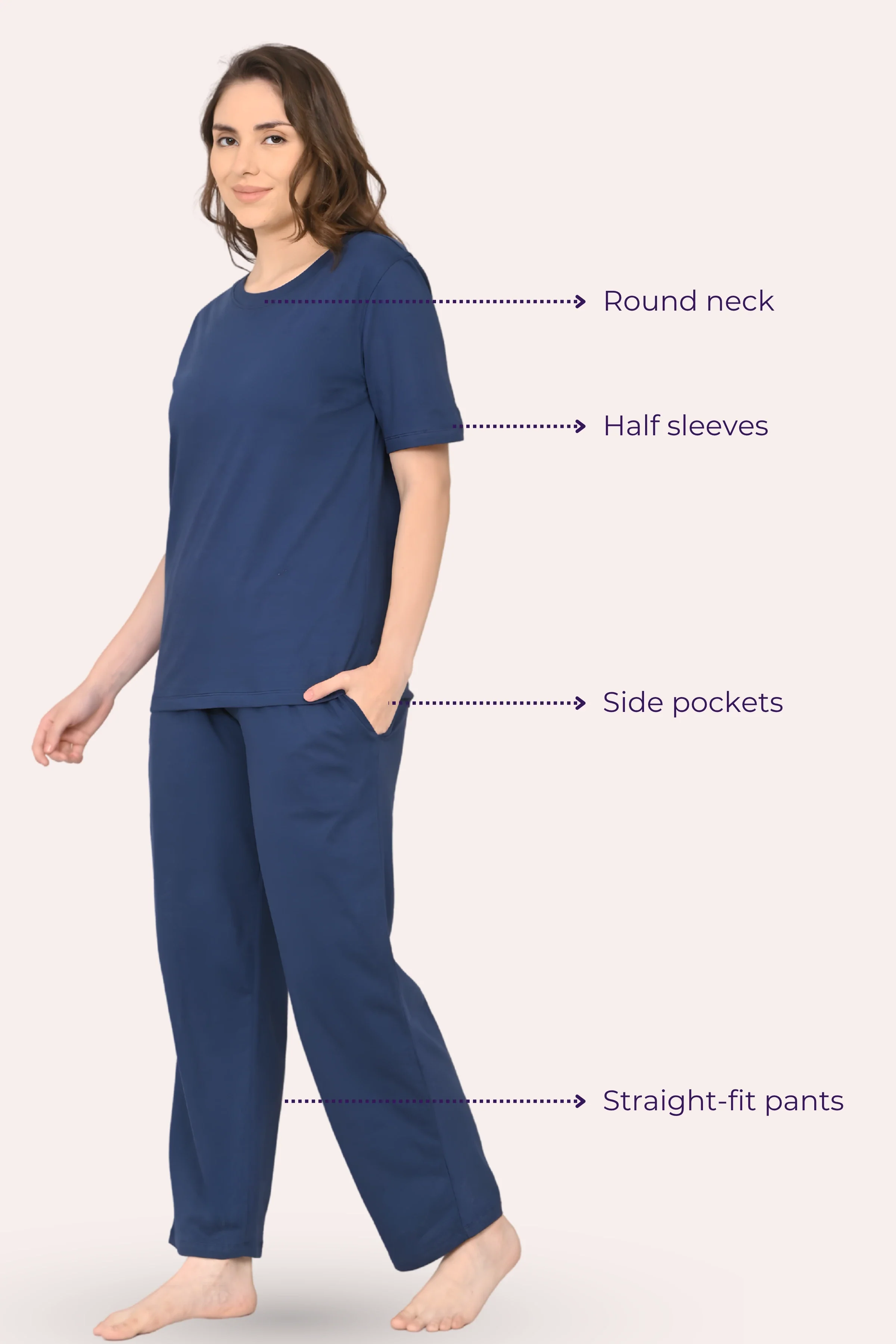 Pyjama Set | T-shirt & Pyjama | Cotton Blend | Relaxed Fit | Elasticated Waistband - Image 6