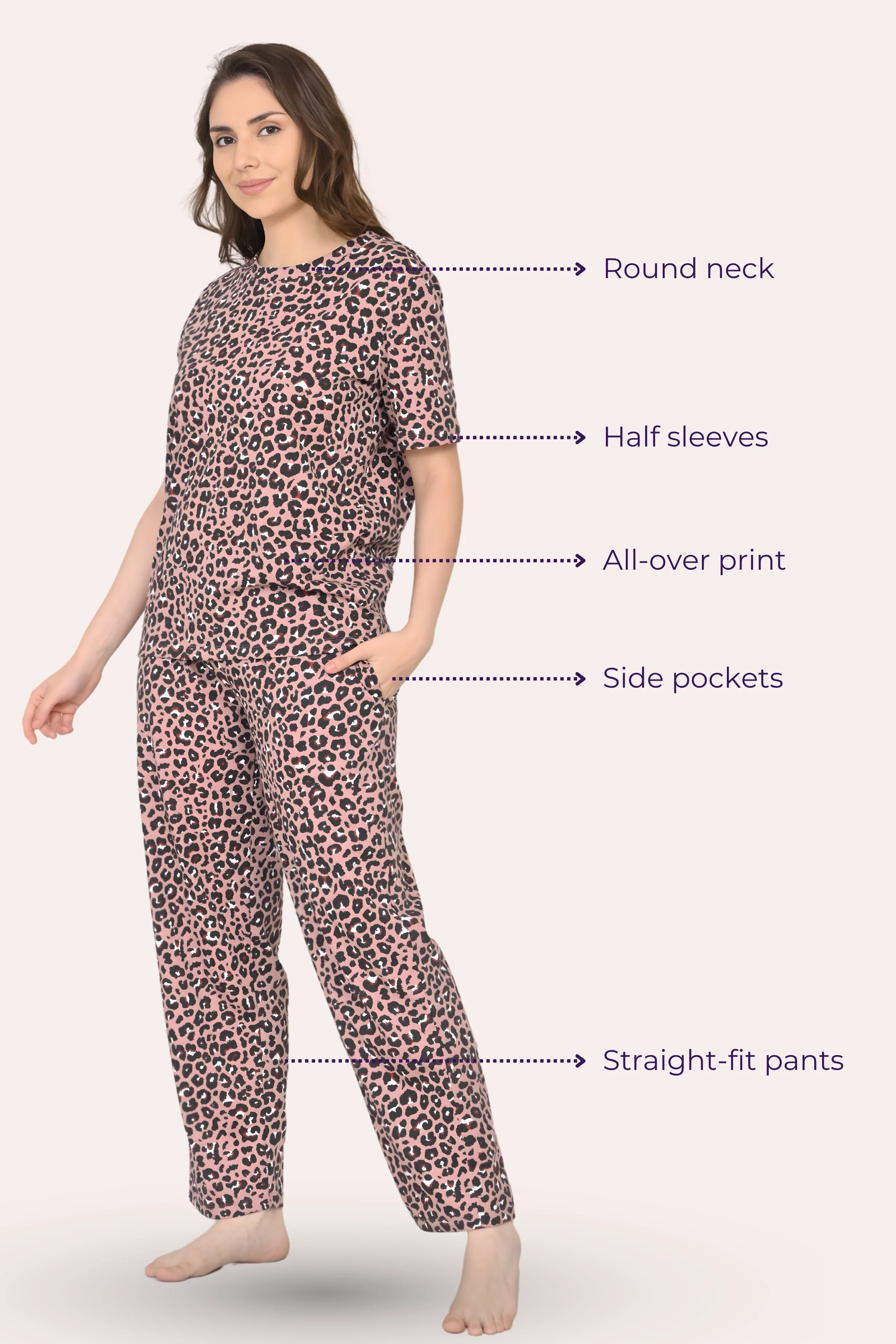 Pyjama Set | T-shirt & Pyjama | Cotton Blend | Relaxed Fit | Elasticated Waistband - Image 6