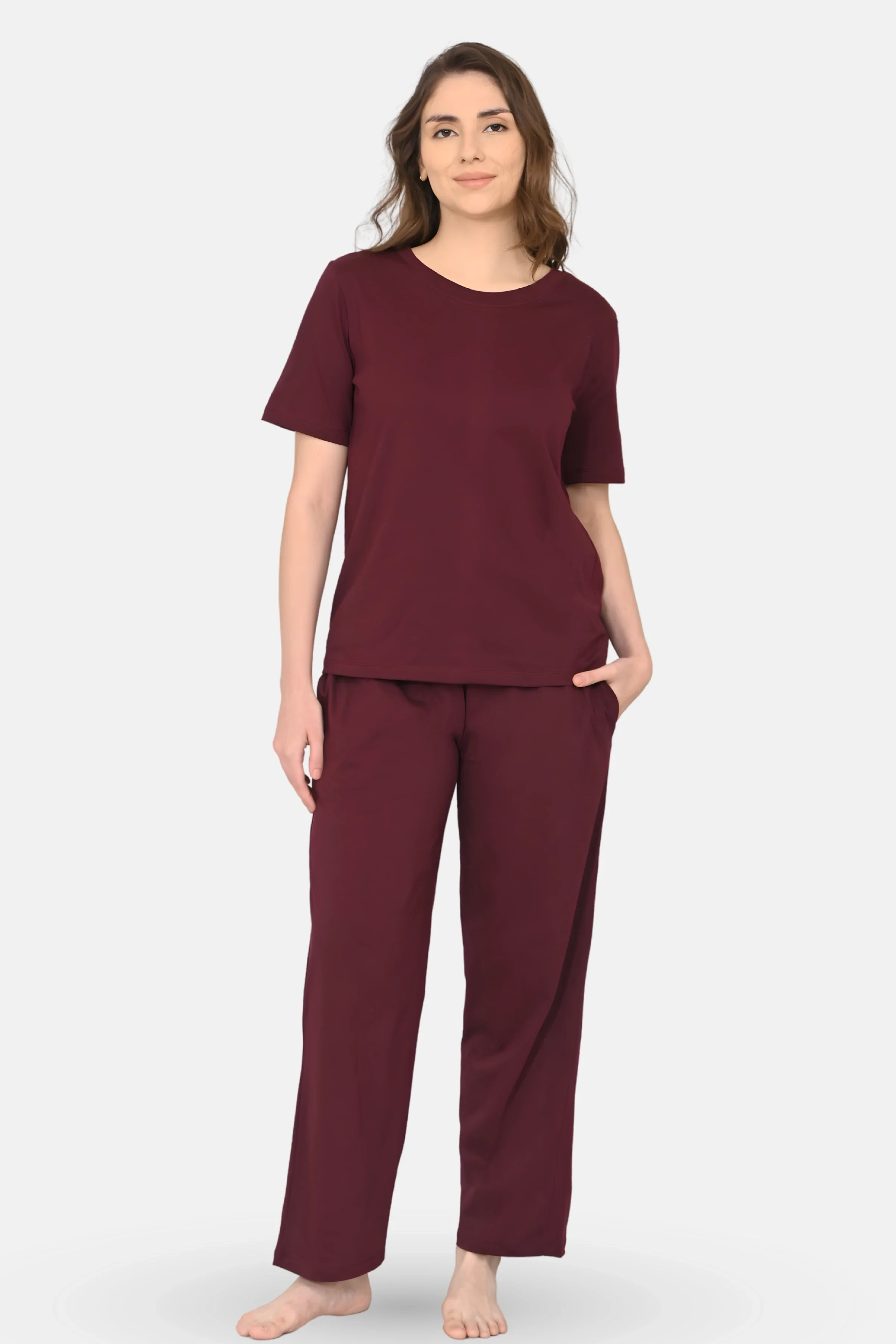 Pyjama Set | T-shirt & Pyjama | Cotton Blend | Relaxed Fit | Elasticated Waistband
