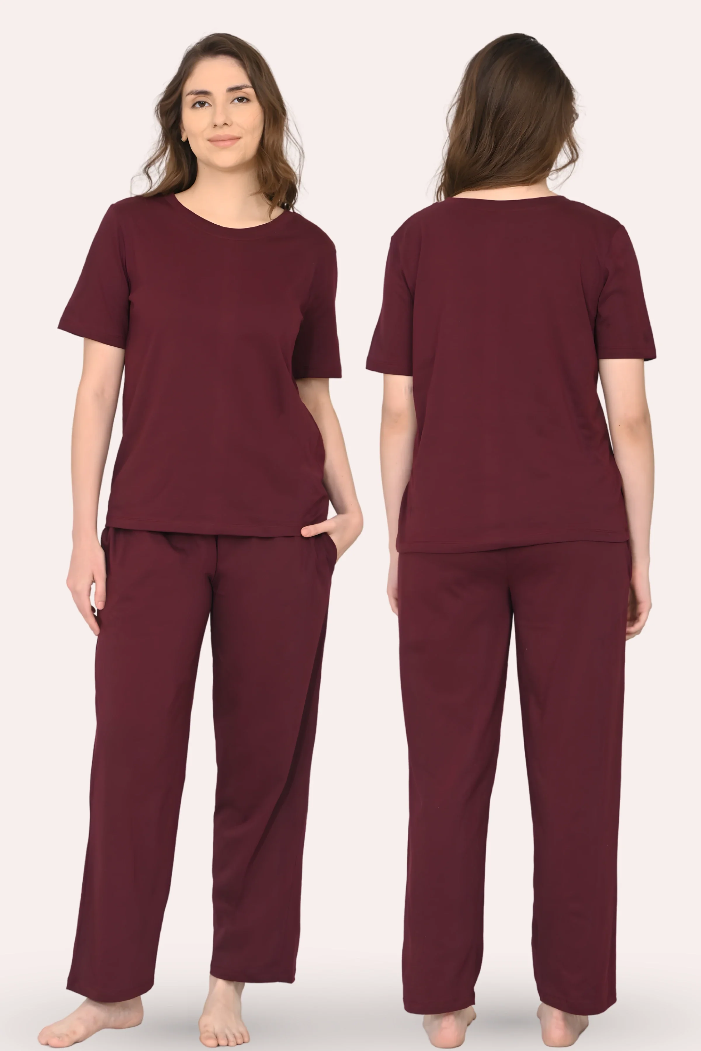 Pyjama Set | T-shirt & Pyjama | Cotton Blend | Relaxed Fit | Elasticated Waistband - Image 7